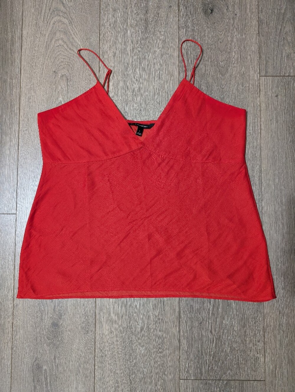 Banana Republic Adjustable Spaghetti Straps V-Neck Camisole Reddish Orange•LG 🎈